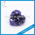 Violet Heart Shape Rough CZ Stone Low Price Of 1 Carat Diamond